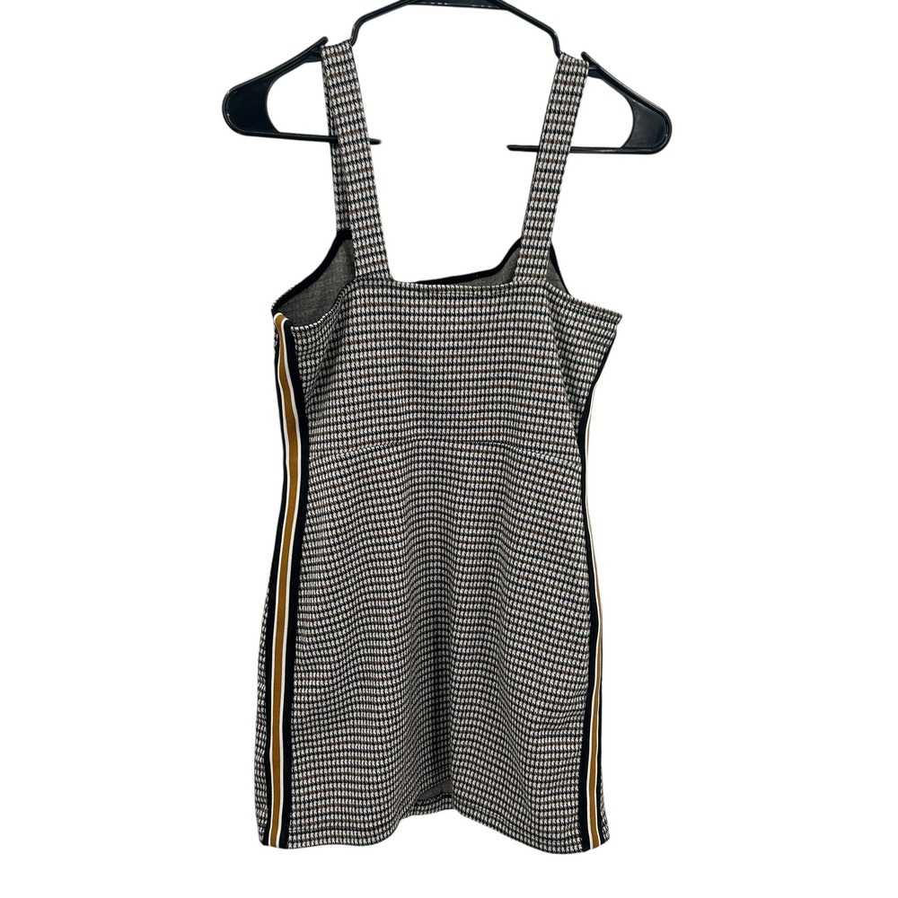 Y2K Houndstooth Button Front Mini Pinafore Mini Dress XS Preppy Sporty 90s - Picture 6 of 8
